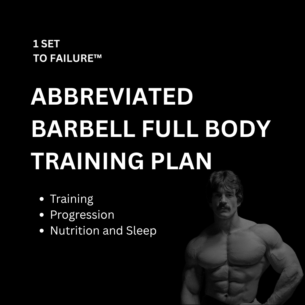 Abbreviated Barbell Full Body Training Plan