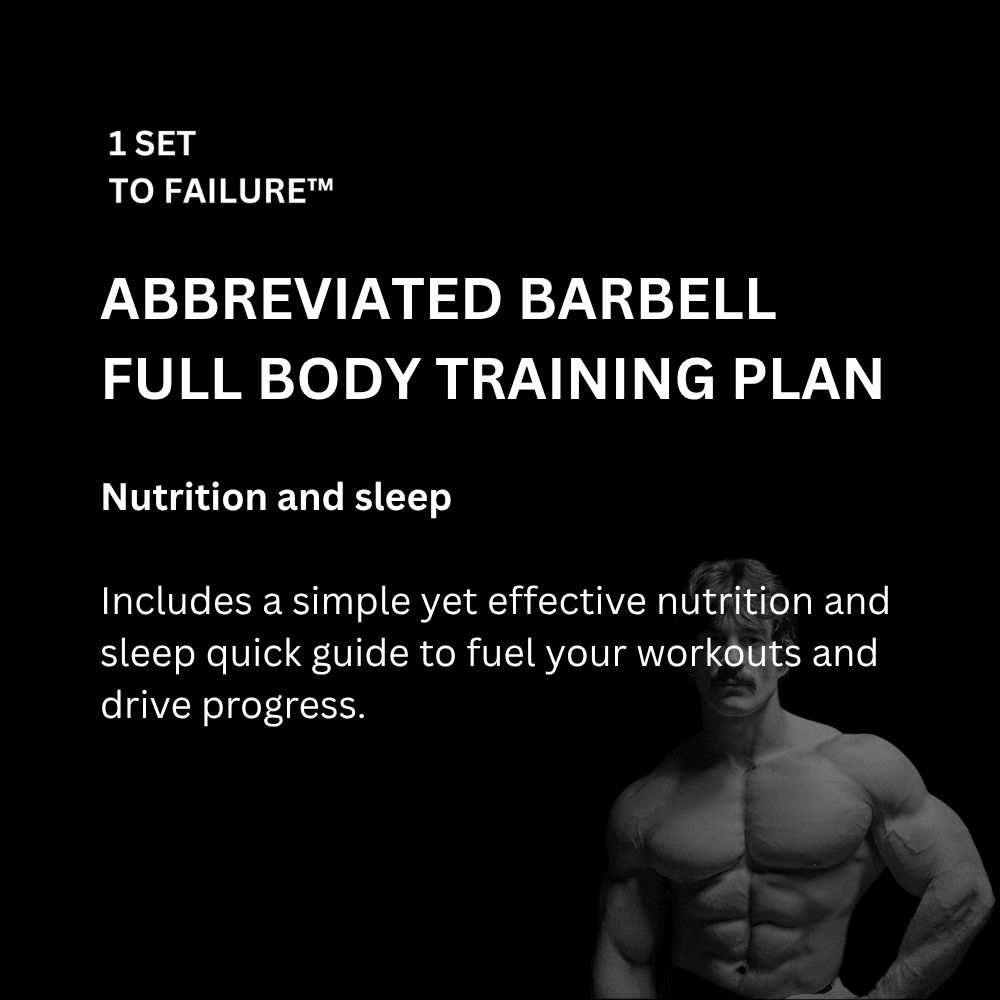 Abbreviated Barbell Full Body Training Plan