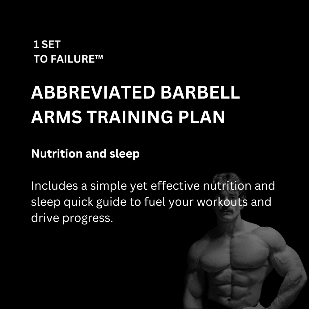 Abbreviated Barbell Arms Training Plan